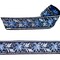 1 Yard Blue Floral Jacquard Ribbon Decorative Trim for Sewing Crafts 1.25 Inch Width